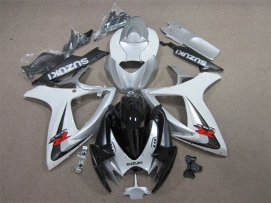 Noir Blanc Carénage Moto GSXR 600 K6 06-07