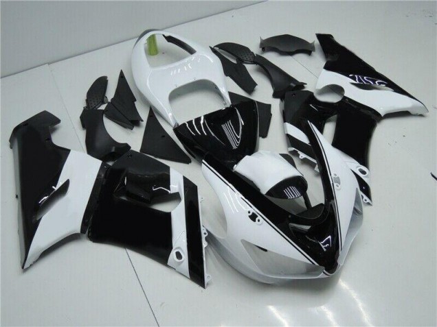 Noir Blanc Carénage Moto ZX6R 05-06 Noir Blanc Carénage Moto ZX6R 05-06