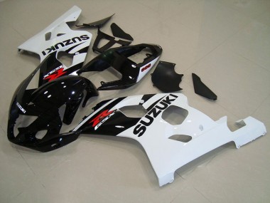 Noir Blanc Carénages Moto GSXR 750 K4 04-05