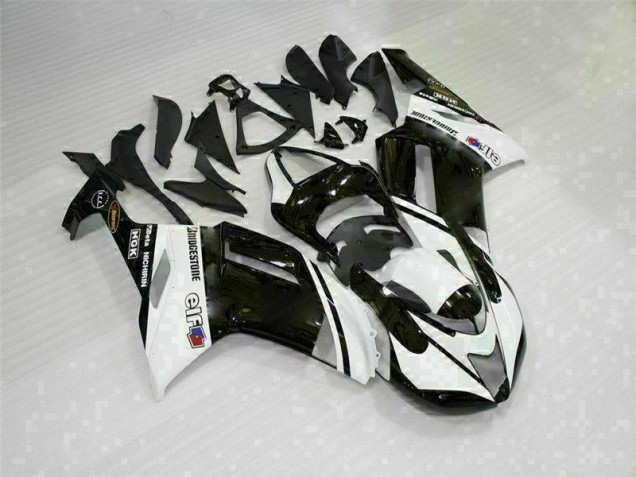 Noir Blanc Carénages Moto ZX6R 07-08