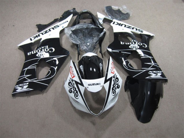 Noir Blanc Corona Extra Motul Carénage Moto GSXR 1000 K3 03-04 Noir Blanc Corona Extra Motul Carénage Moto GSXR 1000 K3 03-04