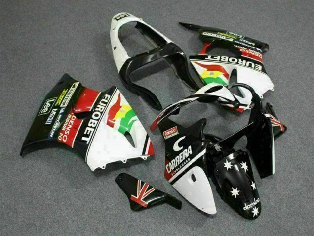Noir Blanc Eurobet Carénage Moto ZX6R 00-02