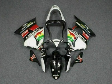 Noir Blanc Eurobet Carénage Moto ZX6R 00-02