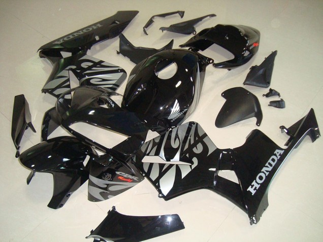 Noir Blanc Flamme Carénage Moto CBR 600 RR 05-06