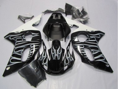 Noir Blanc Flamme Carénage Moto R6 98-02