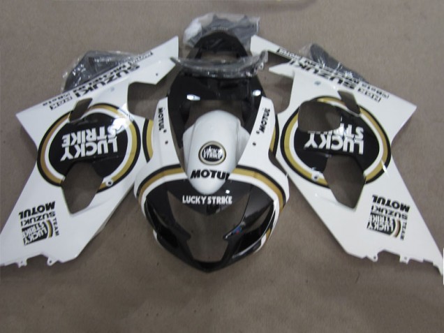 Noir Blanc Lucky Strike Motul Carénage Moto GSXR 600 K4 04-05 Noir Blanc Lucky Strike Motul Carénage Moto GSXR 600 K4 04-05