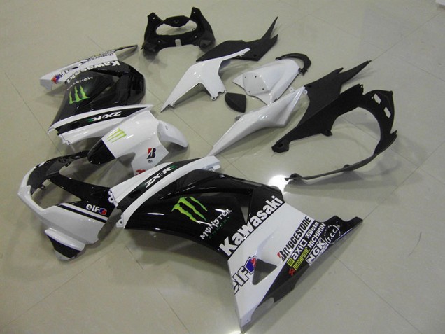 Noir Blanc Monster Carénages Moto ZX 250R 08-12