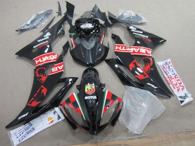 Noir Blanc Motul Carénage Moto R6 08-16 Noir Blanc Motul Carénage Moto R6 08-16