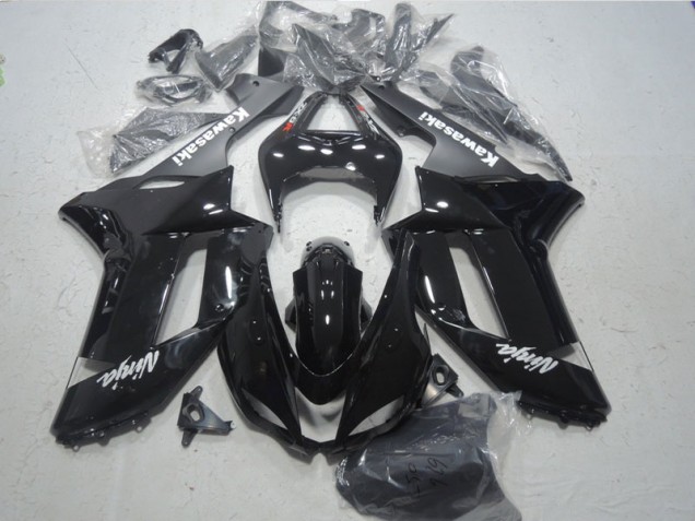 Noir Blanc Ninja Carénage Moto ZX6R 07-08 Noir Blanc Ninja Carénage Moto ZX6R 07-08