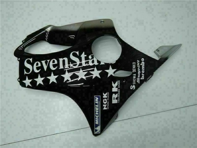 Noir Blanc SevenStarss Carénage Moto CBR 600 F4i 01-03 Noir Blanc SevenStarss Carénage Moto CBR 600 F4i 01-03