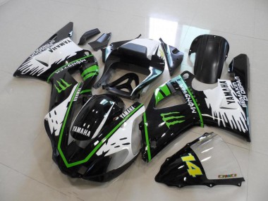 Noir Blanc Vert Monster Carénage Moto R1 00-01