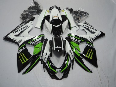 Noir Blanc Vert Monster Pizzoli Carénage Moto GSXR 1000 K9 09-16