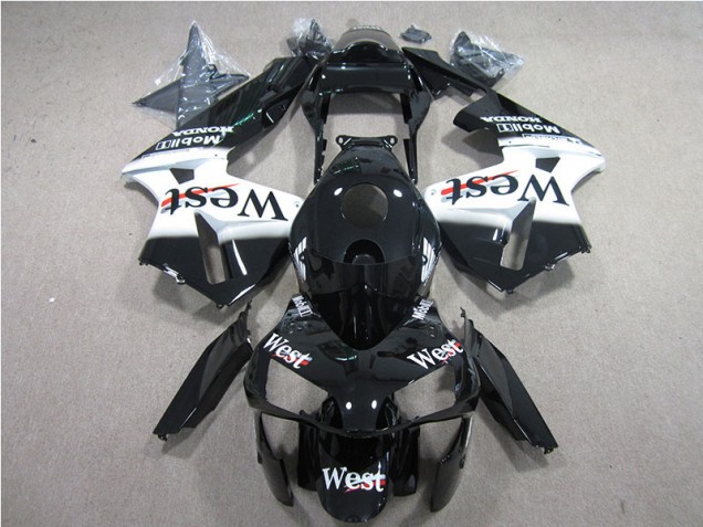 Noir Blanc West Carénage Moto CBR 600 RR 05-06
