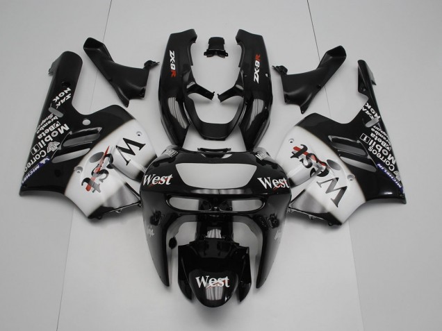 Noir Blanc West Carénage Moto ZX9R 94-97 Noir Blanc West Carénage Moto ZX9R 94-97
