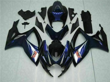 Noir Bleu Carrosserie Moto GSXR 600 / 750 K6 06-07