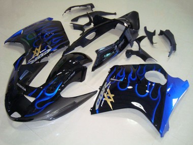 Noir Bleu Flamme Carénage Moto CBR 1100 XX Blackbird 96-07