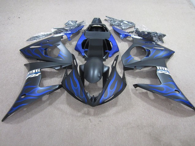 Noir Bleu Flamme Carénage Moto R6 03-05