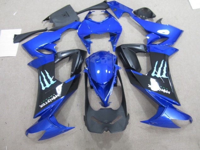 Noir Bleu Monster Carénage Moto ZX10R 08-10 Noir Bleu Monster Carénage Moto ZX10R 08-10