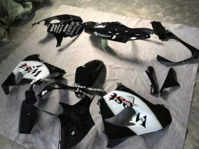 Noir Brillant Blanc Carénage Moto ZX9R 00-01 Noir Brillant Blanc Carénage Moto ZX9R 00-01