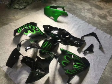 Noir Brillant Vert Flamme Carénage Moto ZX9R 00-01