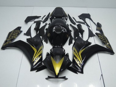 Noir Brillant et Or Carénage Moto CBR 1000 RR 12-16