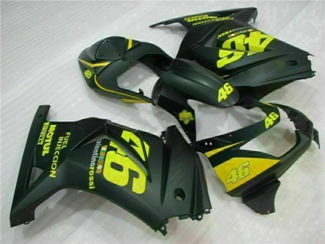 Noir Jaune 46 Carénage Moto EX250 08-12 Noir Jaune 46 Carénage Moto EX250 08-12