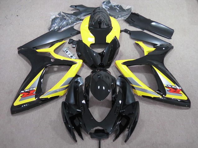 Noir Jaune Carénage Moto GSXR 600 K6 06-07