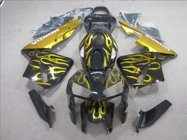 Noir Jaune Flamme Carénage Moto CBR 600 RR 05-06