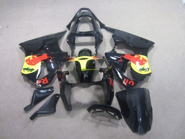 Noir Jaune Red Bull Ninja Carénage Moto ZX6R 00-02