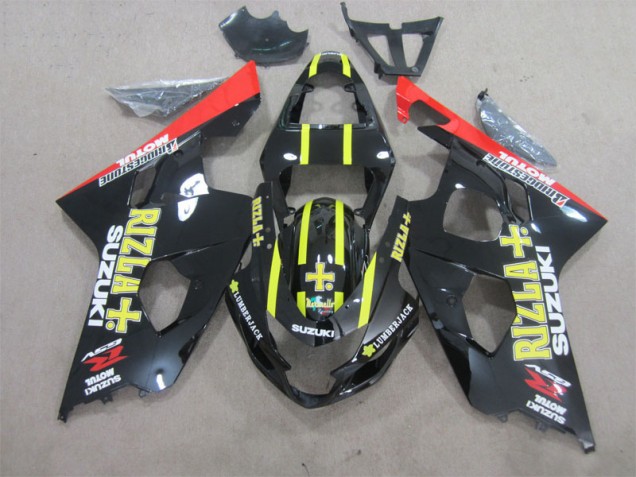 Noir Jaune Rizla Carénages Moto GSXR 600 K4 04-05 Noir Jaune Rizla Carénages Moto GSXR 600 K4 04-05