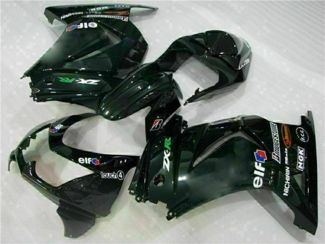 Noir Kit Carénages Motos Complet EX250 08-12 Noir Kit Carénages Motos Complet EX250 08-12