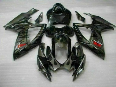 Noir Kit Carénages Motos & Plastique GSXR 600 / 750 K6 06-07