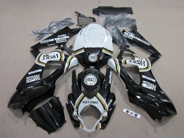 Noir Lucky Strike Blanc Motul Carénage Moto GSXR 1000 K7 07-08