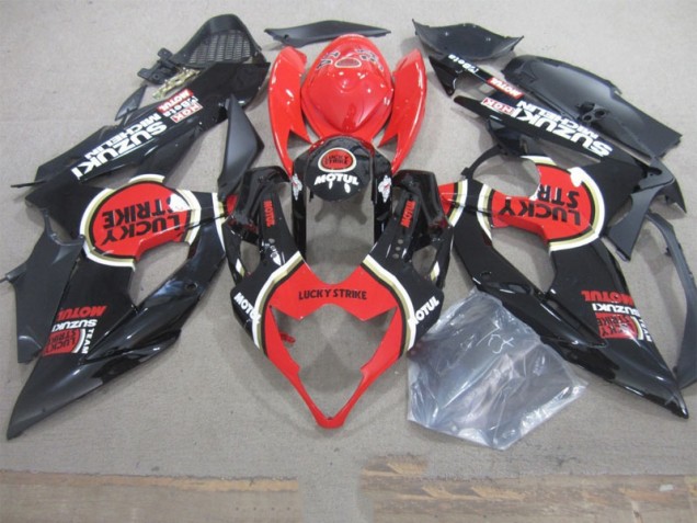 Noir Lucky Strike Rouge Motul Carénage Moto GSXR 1000 K5 05-06 Noir Lucky Strike Rouge Motul Carénage Moto GSXR 1000 K5 05-06