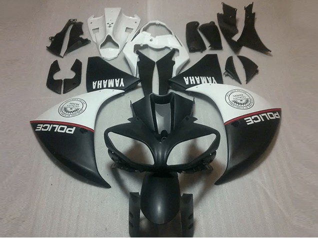 Noir Mat Blanc Carénage Moto R1 12-14