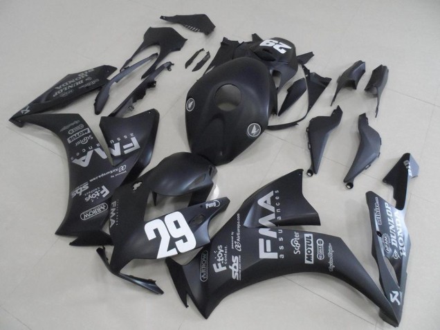 Noir Mat Gris Décalque 29 Carénage Moto CBR 1000 RR 12-16 Noir Mat Gris Décalque 29 Carénage Moto CBR 1000 RR 12-16