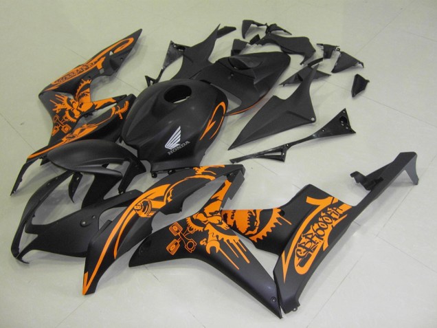 Noir Mat Orange Décalque Carénage Moto CBR 600 RR 07-08