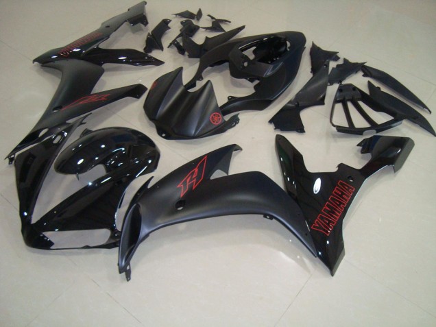 Noir Mat Rouge Carénage Moto R1 04-06