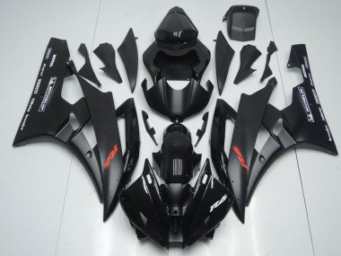 Noir Mat et Noir Brillant Carénage Moto R6 06-07