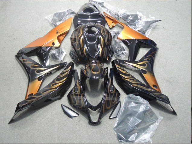 Noir Or Flamme Carénage Moto CBR 1000 RR 04-05