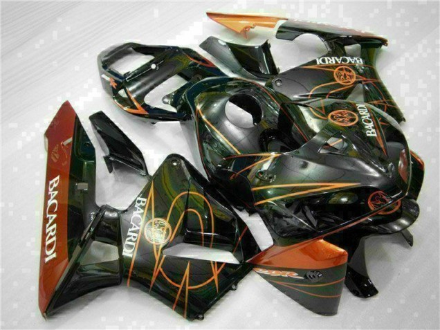 Noir Orange BACARDI Carénage Moto CBR 600 RR 05-06 Noir Orange BACARDI Carénage Moto CBR 600 RR 05-06