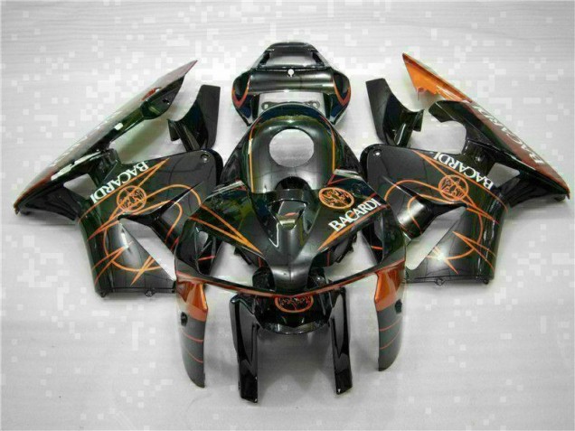 Noir Orange BACARDI Carénage Moto CBR 600 RR 05-06 Noir Orange BACARDI Carénage Moto CBR 600 RR 05-06