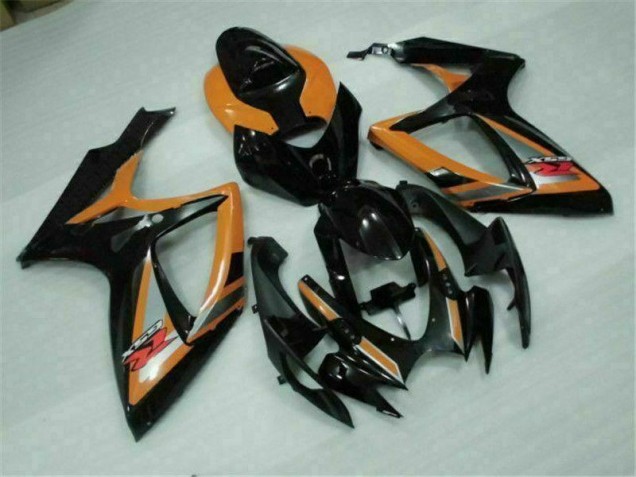 Noir Orange Carénage Moto GSXR 600 / 750 K6 06-07