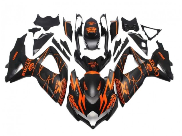 Noir Orange Carénage Moto GSXR 600 / 750 K8 08-10