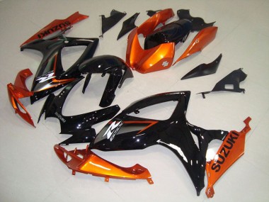 Noir Orange Carénages Moto GSXR 750 K6 06-07