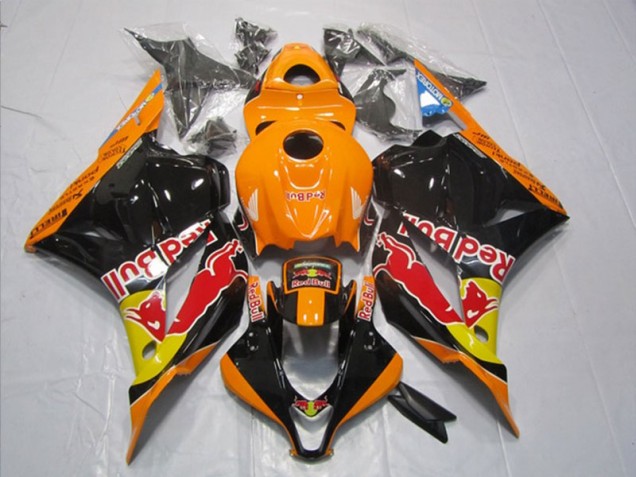 Noir Orange Red Bull Carénage Moto CBR 600 RR 09-12 Noir Orange Red Bull Carénage Moto CBR 600 RR 09-12