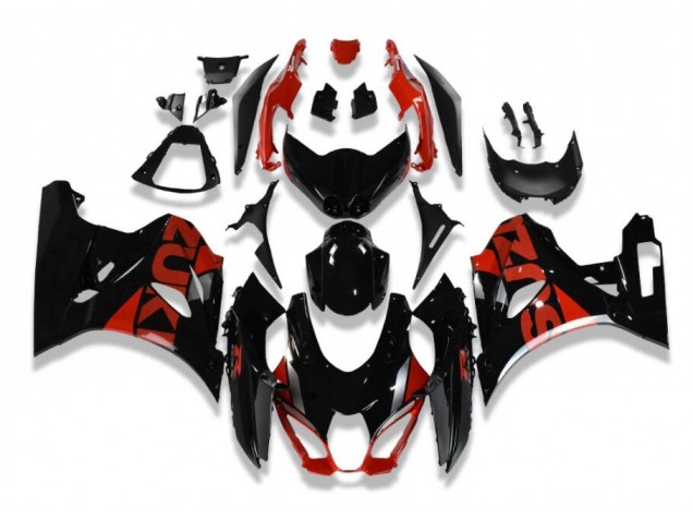 Noir Rouge Carénage Moto GSXR 1000 17-23 Noir Rouge Carénage Moto GSXR 1000 17-23