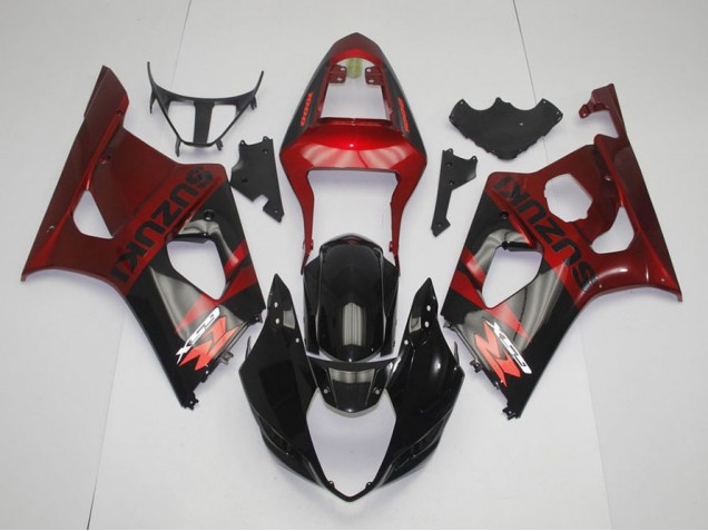 Noir Rouge Carénage Moto GSXR 1000 K3 03-04