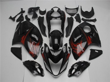 Noir Rouge Carénage Moto GSXR 1300 Hayabusa 08-19