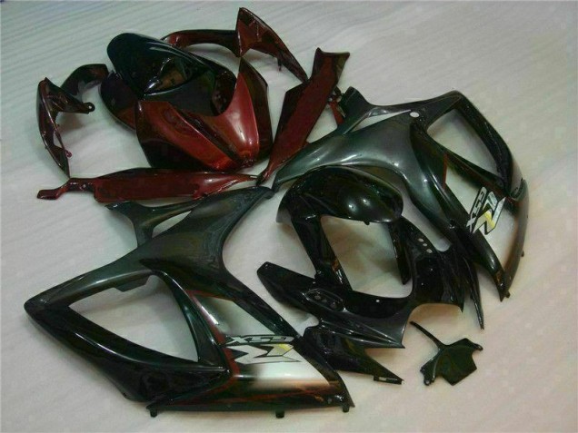 Noir Rouge Carénage Moto GSXR 600 / 750 K6 06-07 Noir Rouge Carénage Moto GSXR 600 / 750 K6 06-07